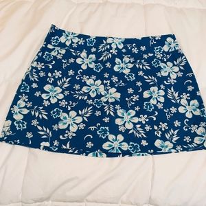 Blue floral Skort